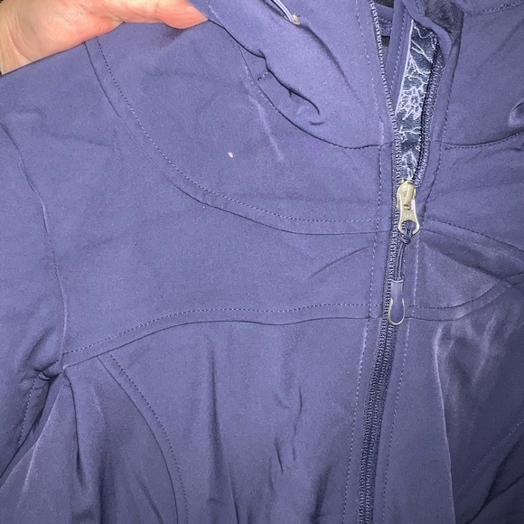 LL Bean Ladies Dark Blue Fleece Lined Jacket Size Large - Picture 2 of 7